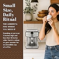 Vista 5 de Espresso Machine 20 Bar with Steam Milk Frother Stainless Steel Espresso Maker with Customizable Brewing Temperature 60oz Removable Water Tank