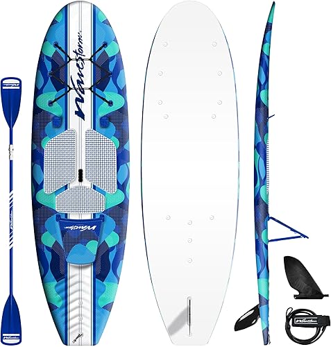 Miniatura 10 de WAVESTORM SUP Kayak híbrido de 9 pies y 6 pies, espuma de remo, SUP suave para adultos y niños de todos los niveles de kayak remo, azul