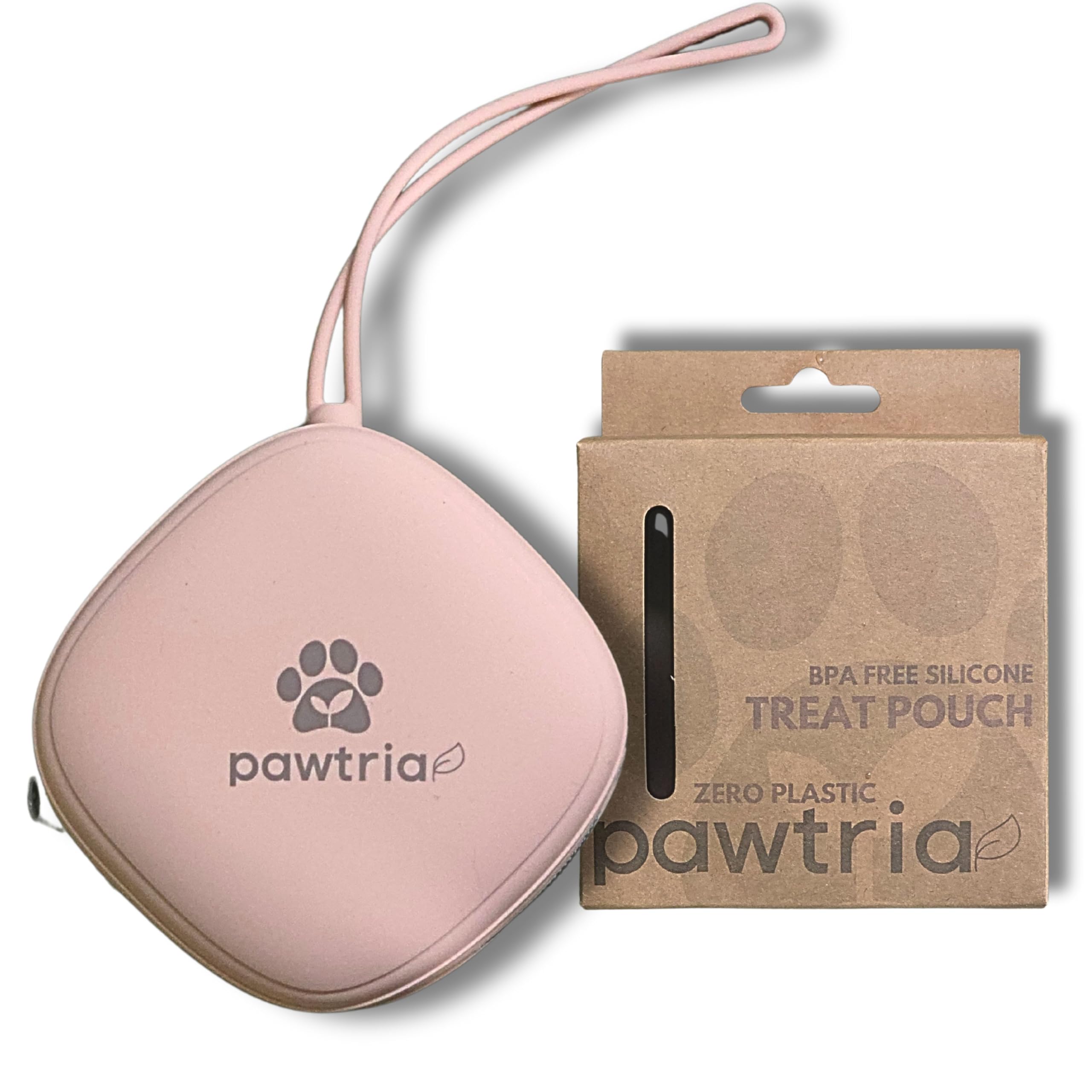Pawtria Bolsa de silicona para golosinas para perros, pequeña bolsa de entrenamiento, bolsa portátil para golosinas para perros para correa u otros objetos, bolsa para excrementos de perro, sin BPA,