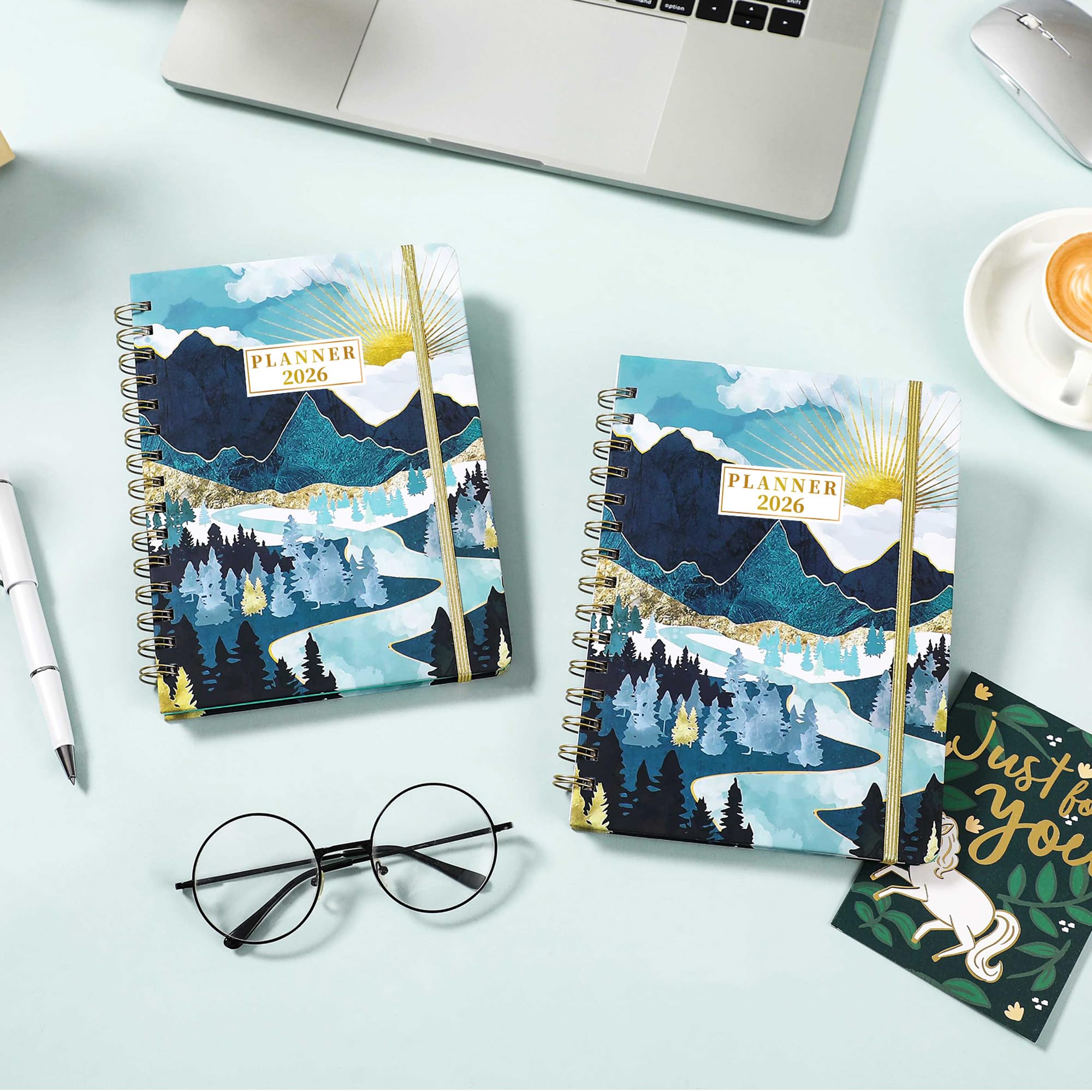 2026 Planner - January 2026 - December 2026, Planners 2026, 2026 Planner Weekly And Monthly, Tabs, 6.3" x 8.4", Back Pocket, Hardcover, Spiral Bound