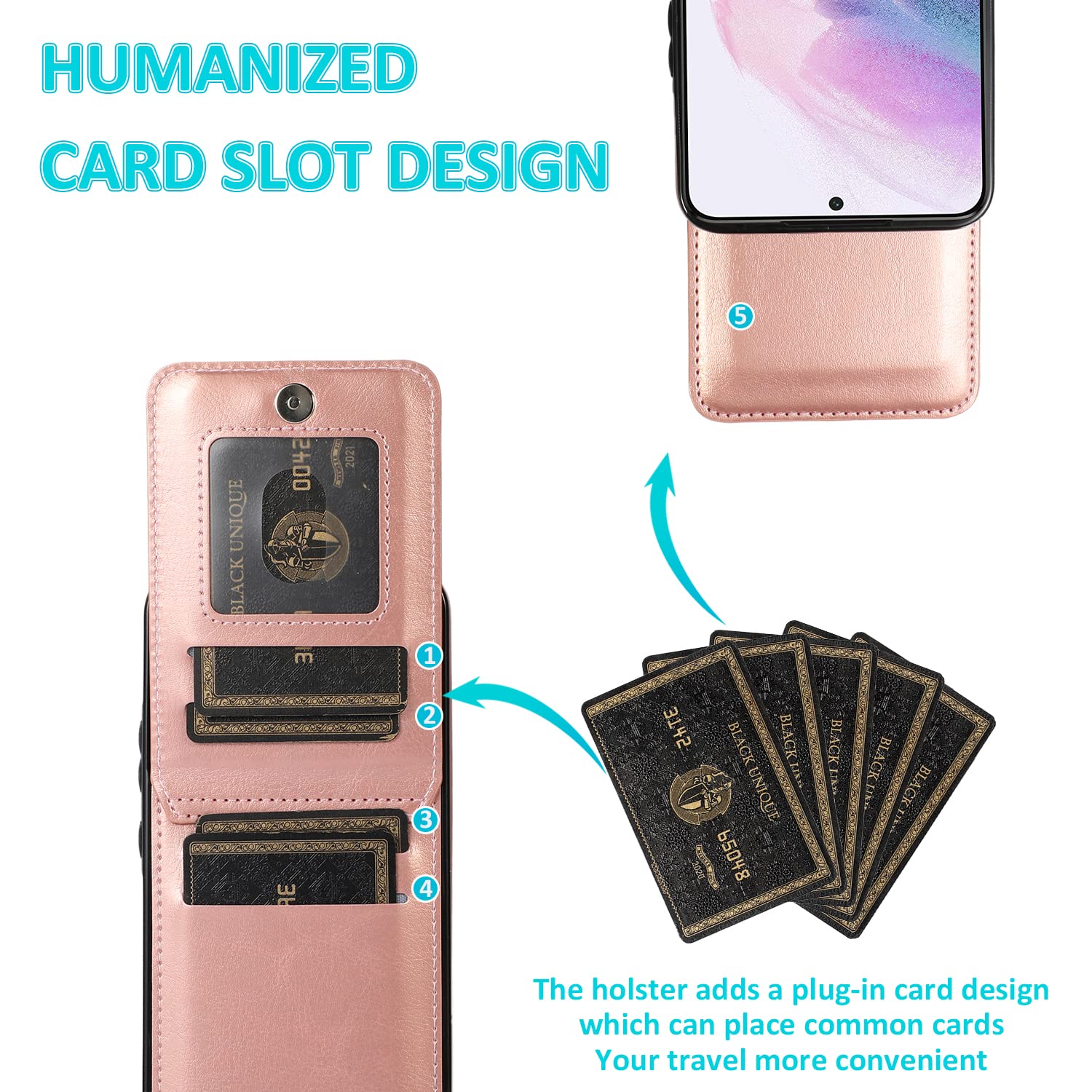Asuwish Custodia Cellulare Per Samsung S23 Plus - Design DKYW DE Rose Gold, Elegante E Protettiva - 2