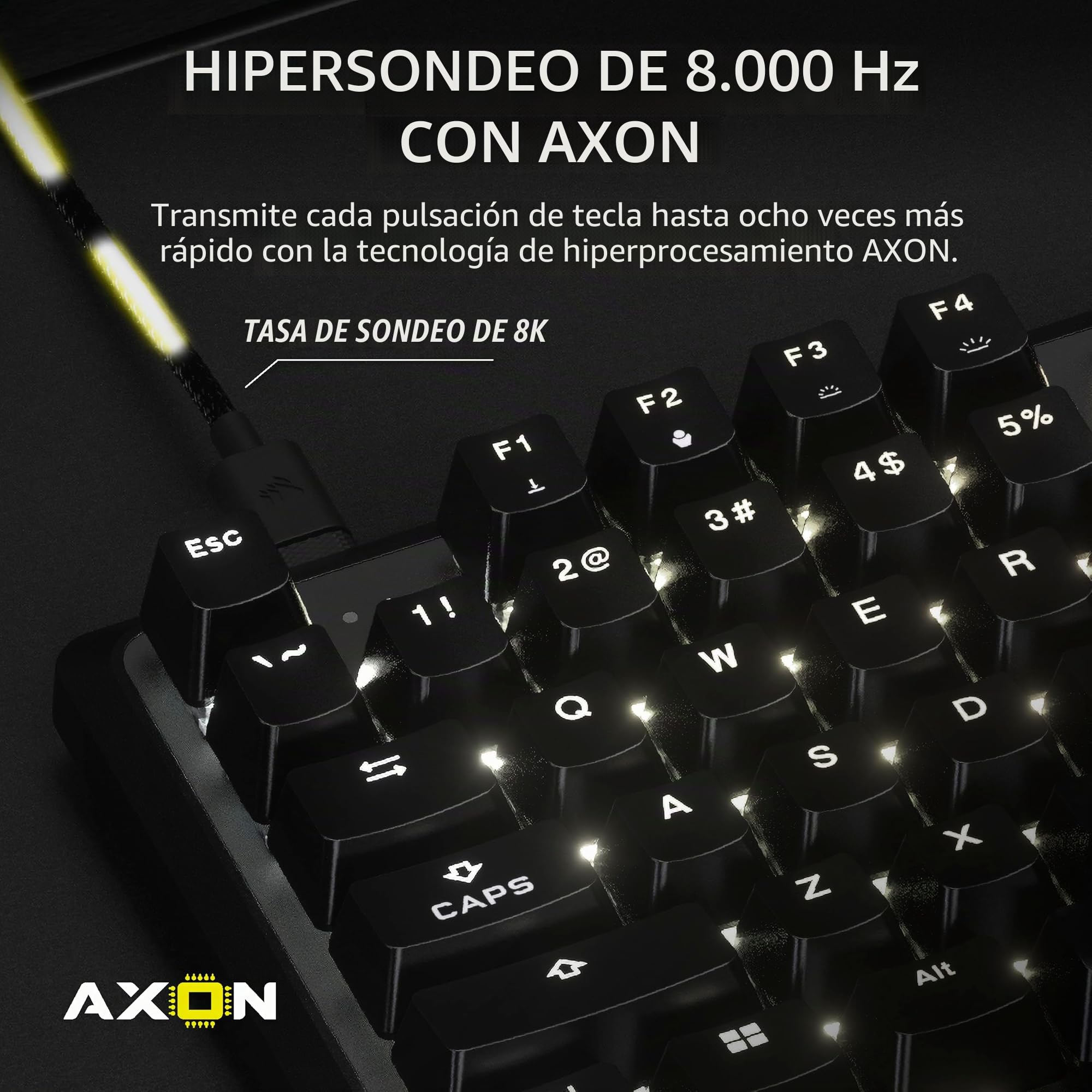 Corsair K70 Pro TKL RGB Magnético-Mecánico con Cable Teclado para Juegos – Interruptores Hiperimpulsores Corsair MGX prelubricados – Activador Hall-Effect-Rapid – Hyper-Polling de 8000 Hz – QWERTY NA