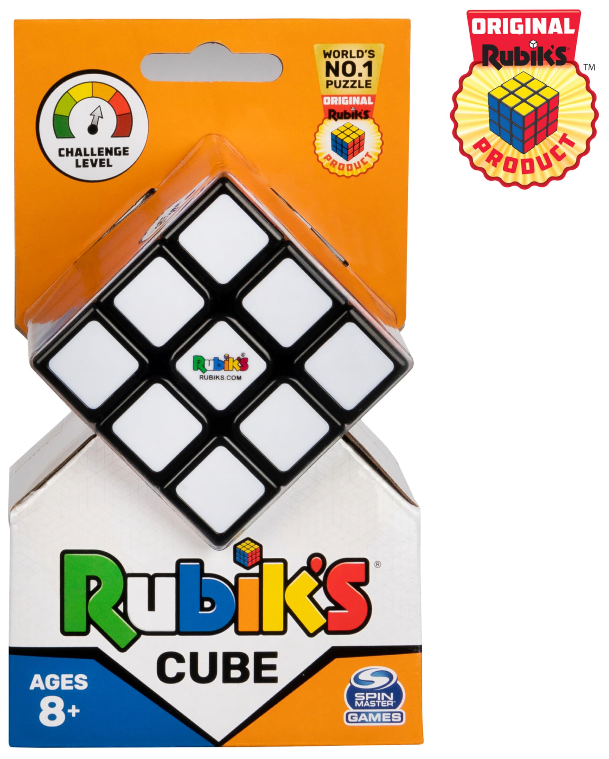 Spin Master Rubik's Cube 3x3 Originale Gioco di Logica Rompicapo per Bambini 8+ Adulti