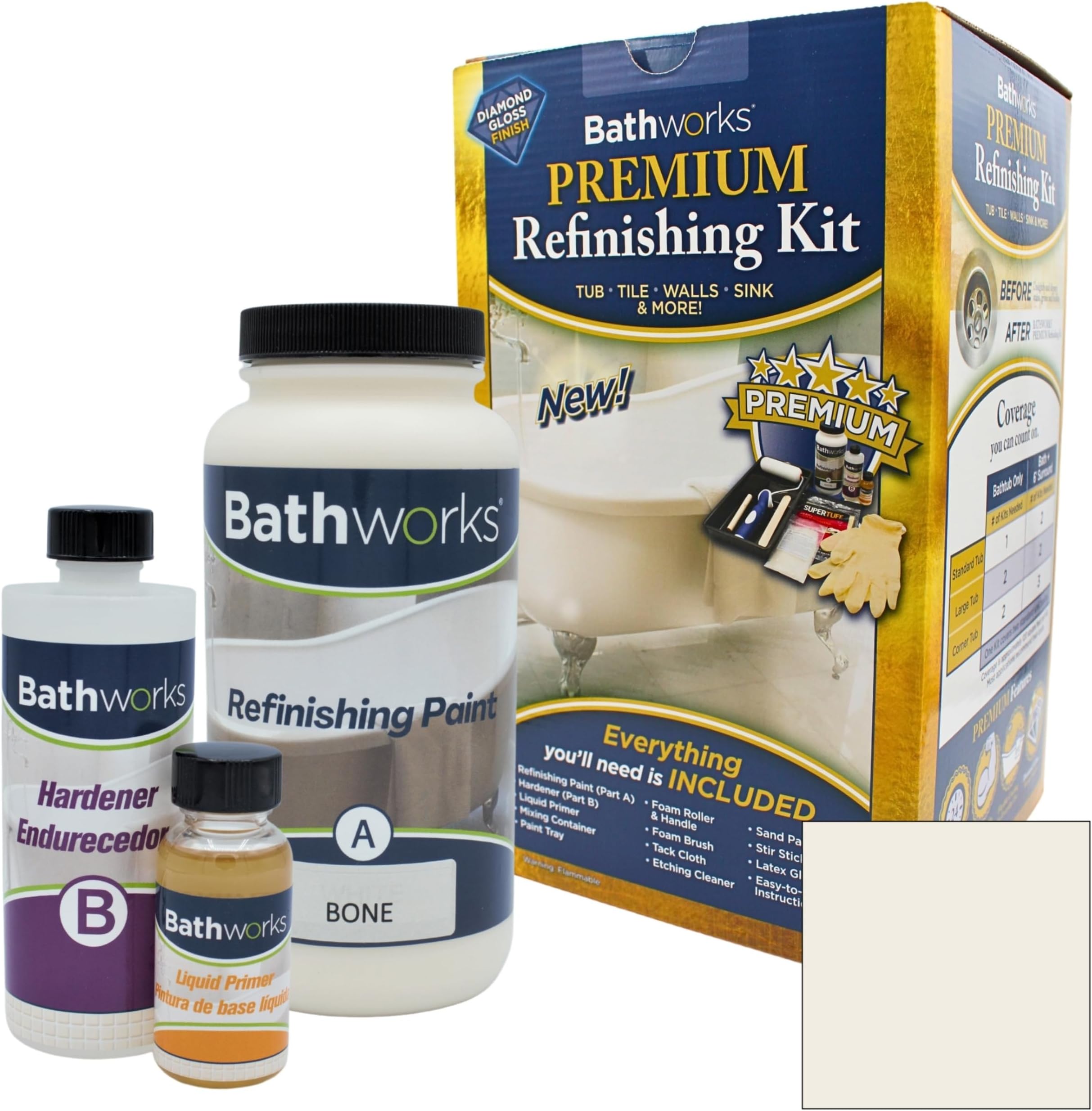 Bathworks DIY Sink Refinishing Kit (WHITE)