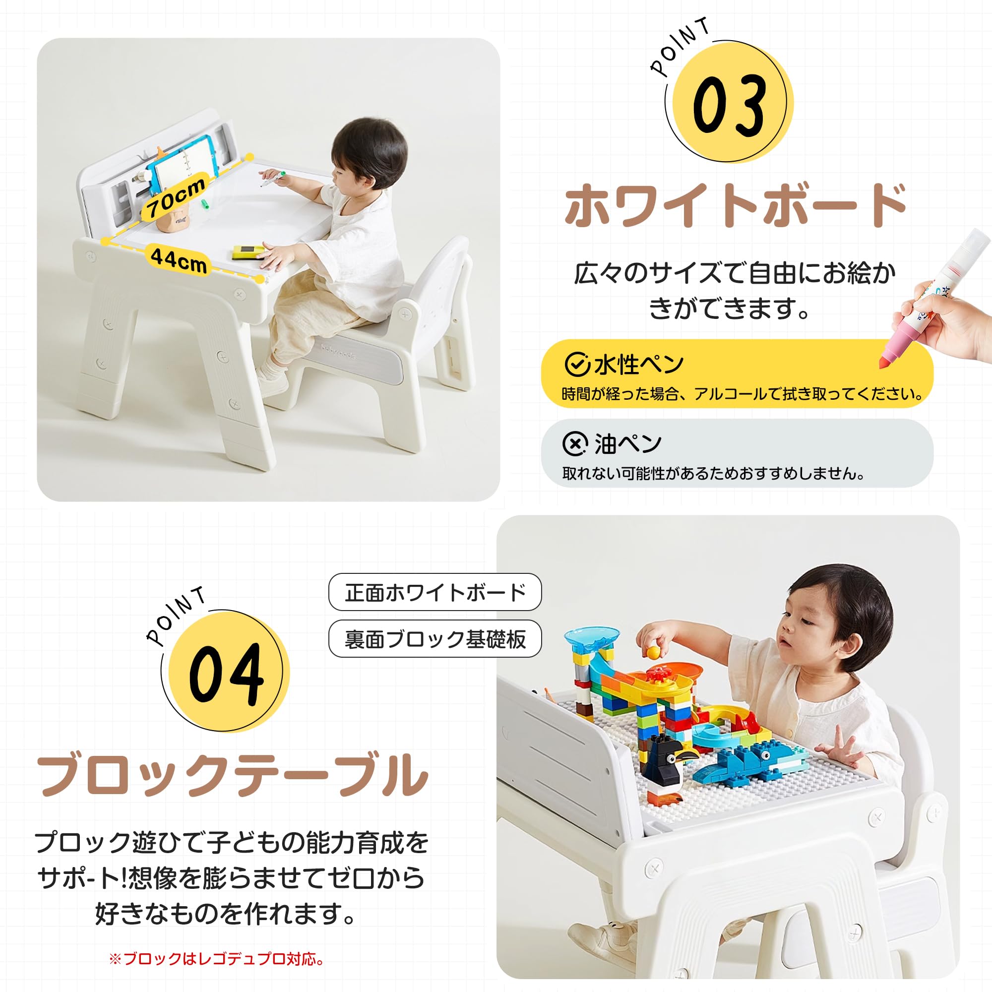 Amazon.co.jp: Kayapy キッズデスク チェアセット 4way お絵描き机