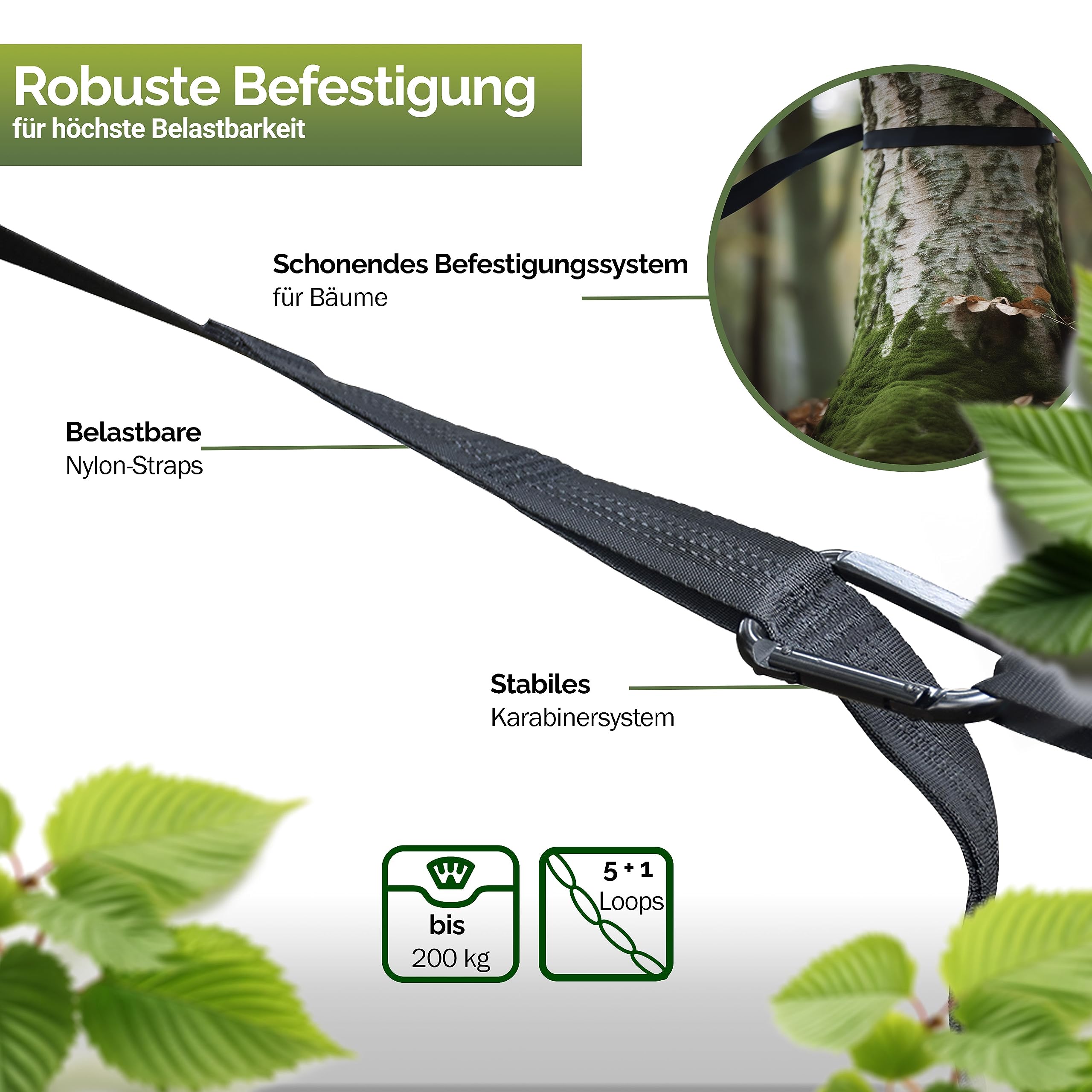 Hängematte Camping- Hängematte 2 Personen, Ultraleichte Outdoor Hängematte, Perfektes Camping Geschenke, Camping Hängematte Outdoor mit 2 Baumgurten + 2 Karabiner