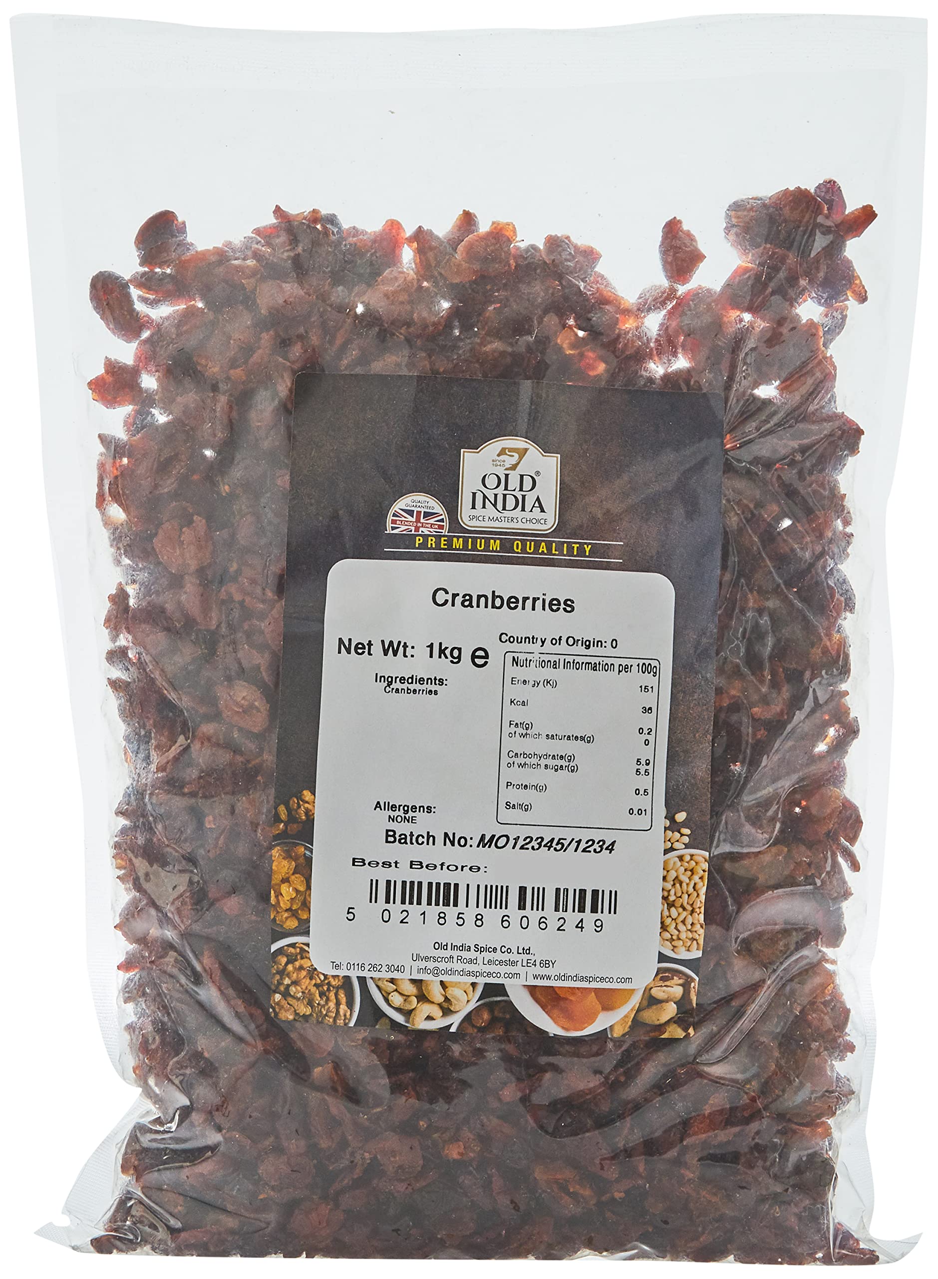 Old India Cranberries 1kg
