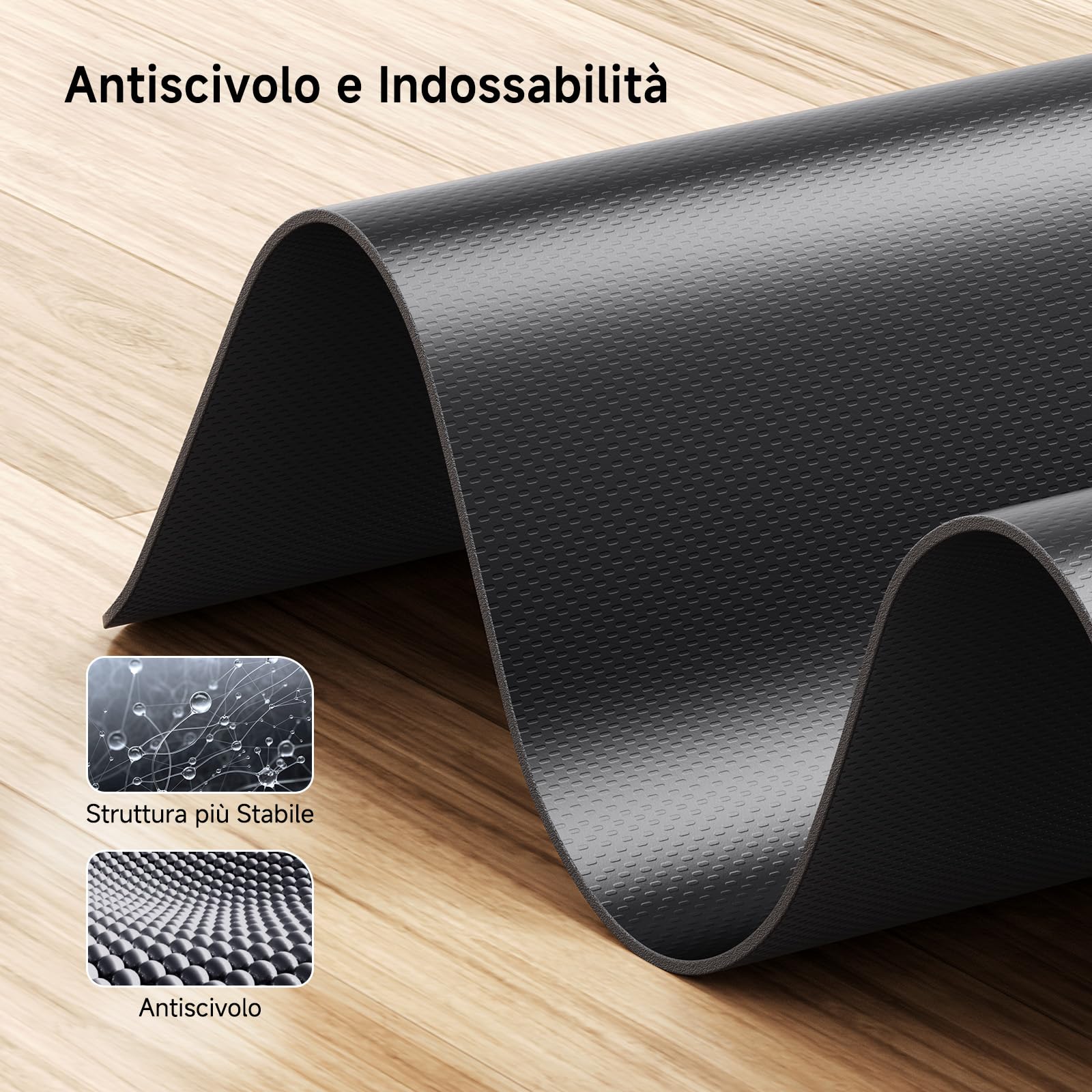 KING SMITH Tappetino per Attrezzi per Eserciz Mat Anti-scivolo Tappeto Tappetino per Bicicletta di Esercizio Tappetino per Vogatore (MATS SOLO, non macchina a remi)