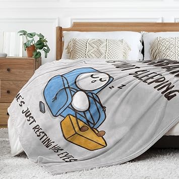 Funny Husband Birthday Gift - Husband is Not Sleeping Blanket