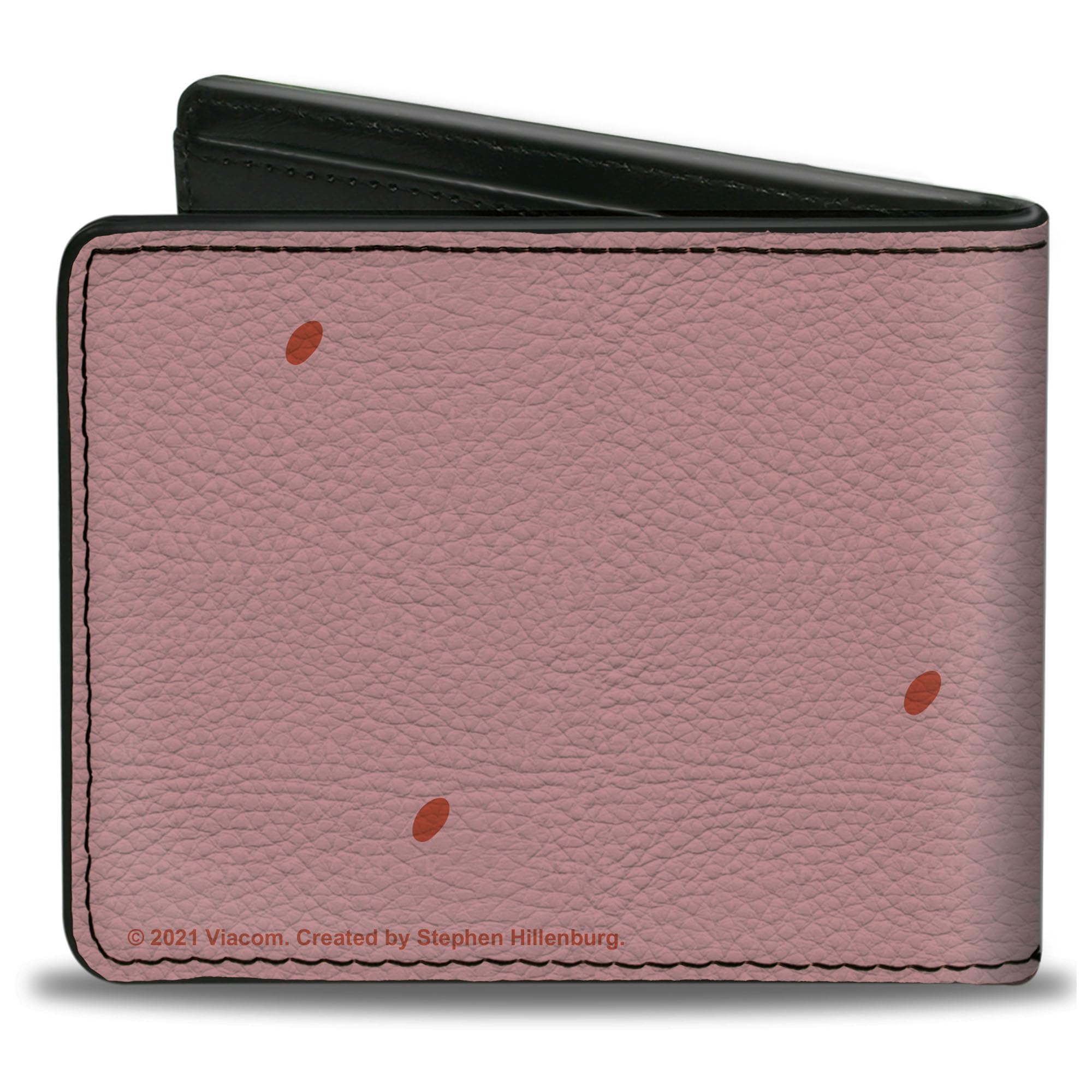 Buckle-Down Men's Nickelodeon Wallet, Bifold, Spongebob Squarepants Patrick Starfish Eyes Close Up Pink, Vegan Leather, 4.0