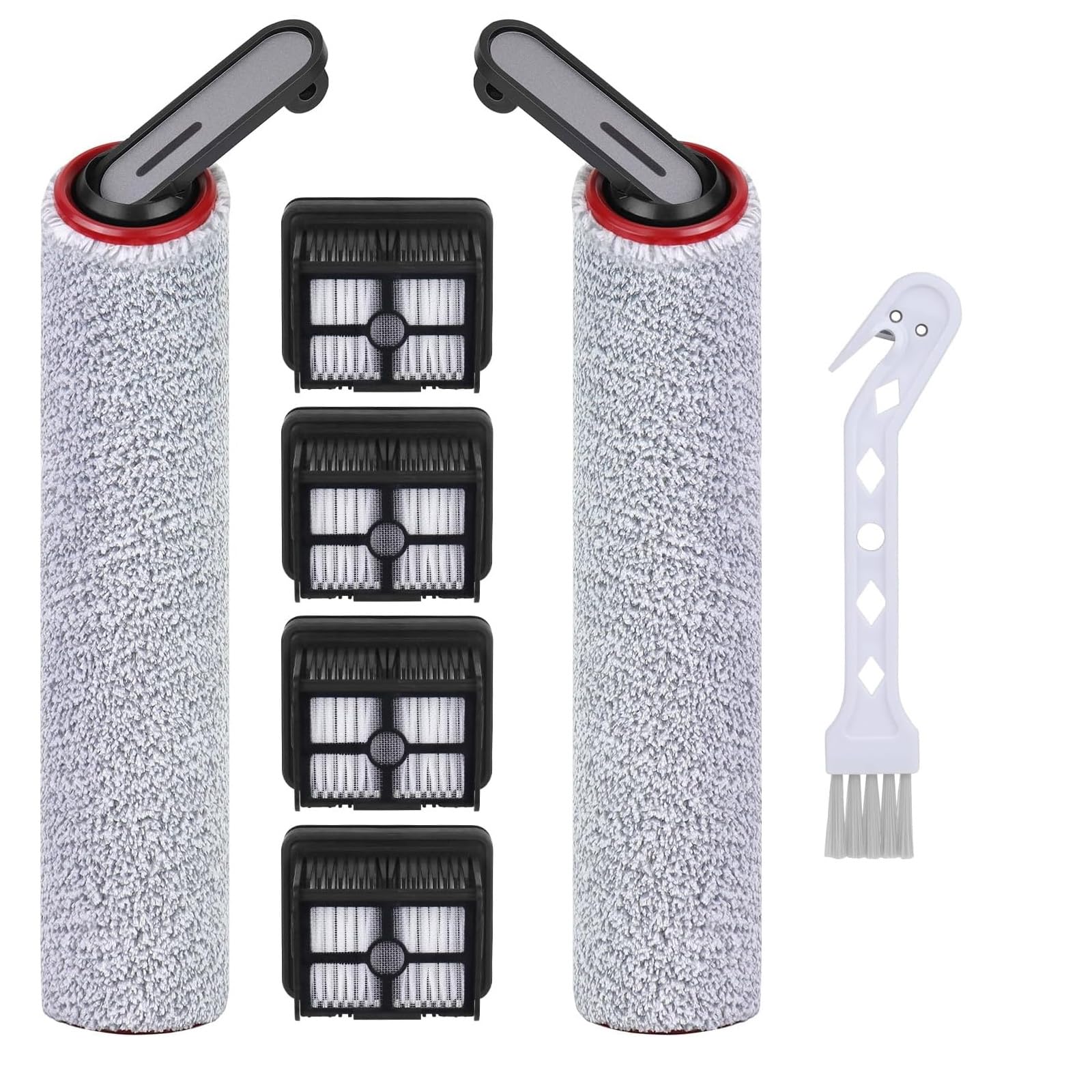 7 sztuk akcesoriów do Dreame H12 Pro Ultra/H13 Pro, części zamienne do odkurzacza na mokro i sucho, 2 rolki szczotki + 4 filtry + 1 szczotka do czyszczenia