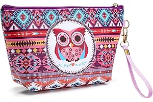 Owl Cosmetic Purse Canvas Makeup Pouch Bag