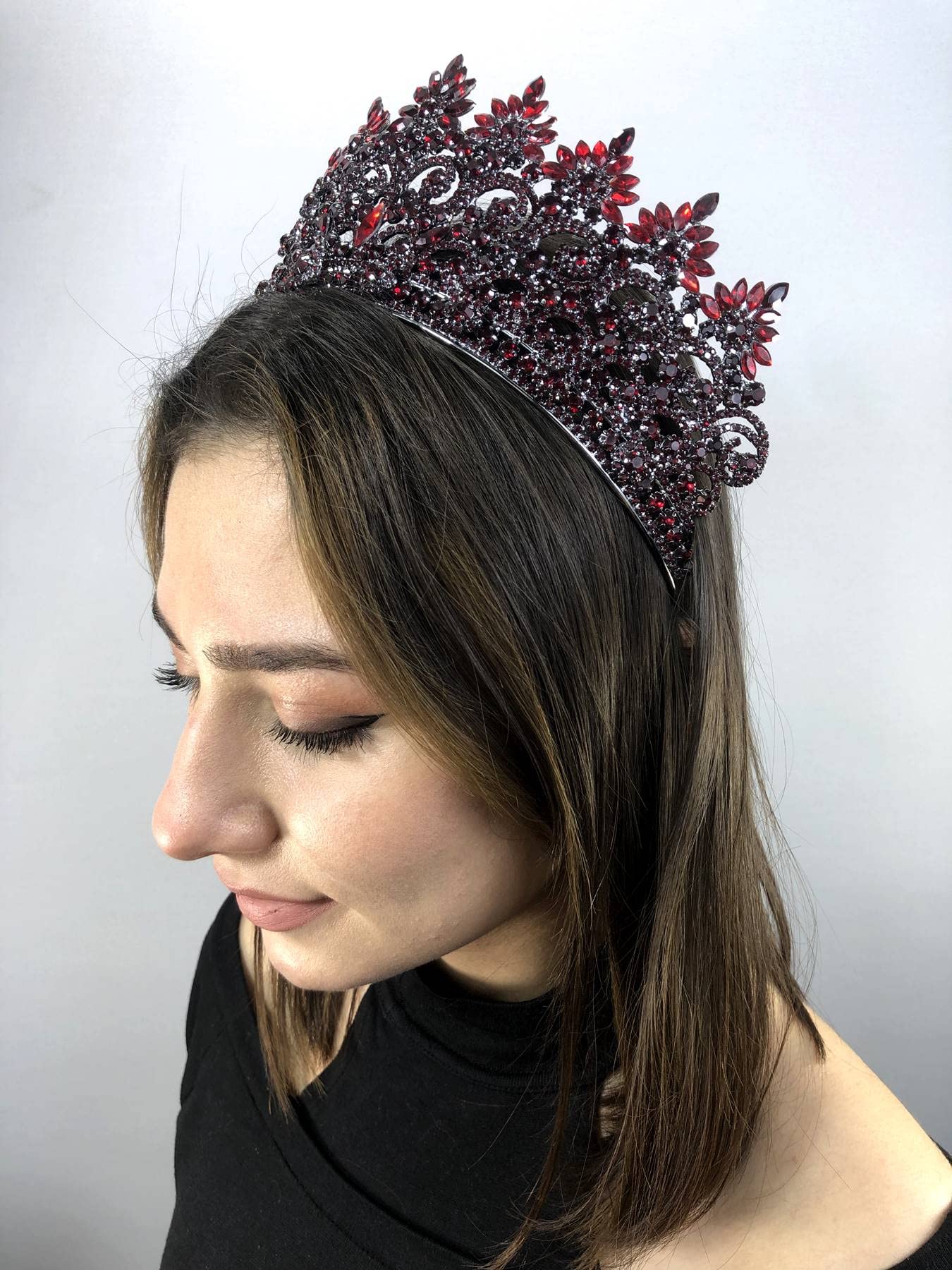 Hobigram Bordo Angela Model Kına Ve Gelin Tacı