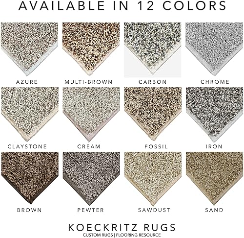 Miniatura 2 de KOECKRITZ Soft & Cozy Indoor Area Rug – Custom Size Carpet Cut to Order, Made to Measure Rug with Bound Edges, Choose Exact Dimensions for Living