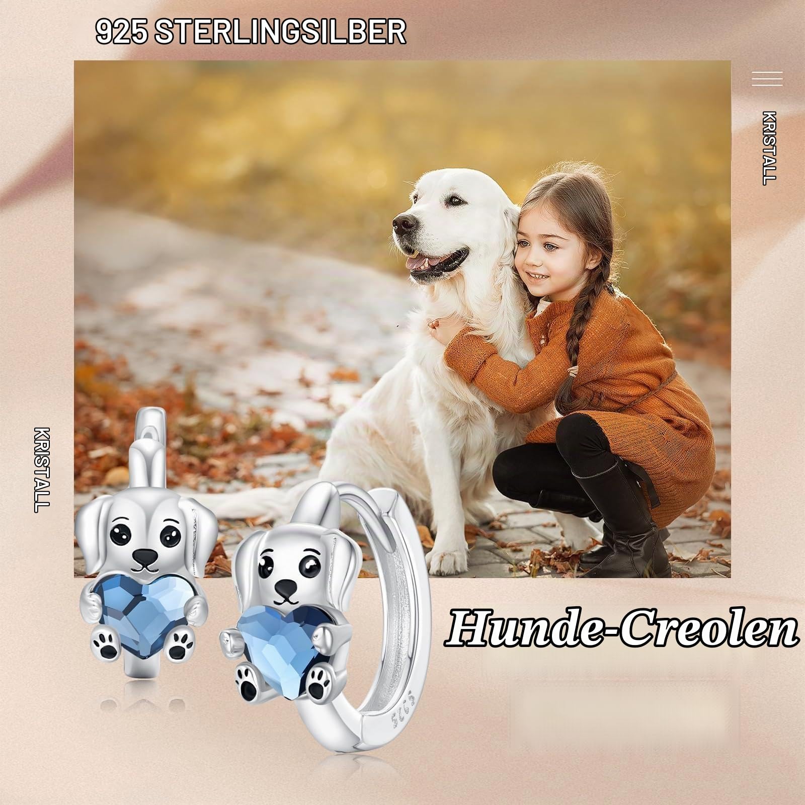 Creolen für Damen, Sterlingsilber, Tier-Creolen, Schildkröte/Libelle/Wolf/Fuchs, hypoallergene Ohrringe für empfindliche Ohren