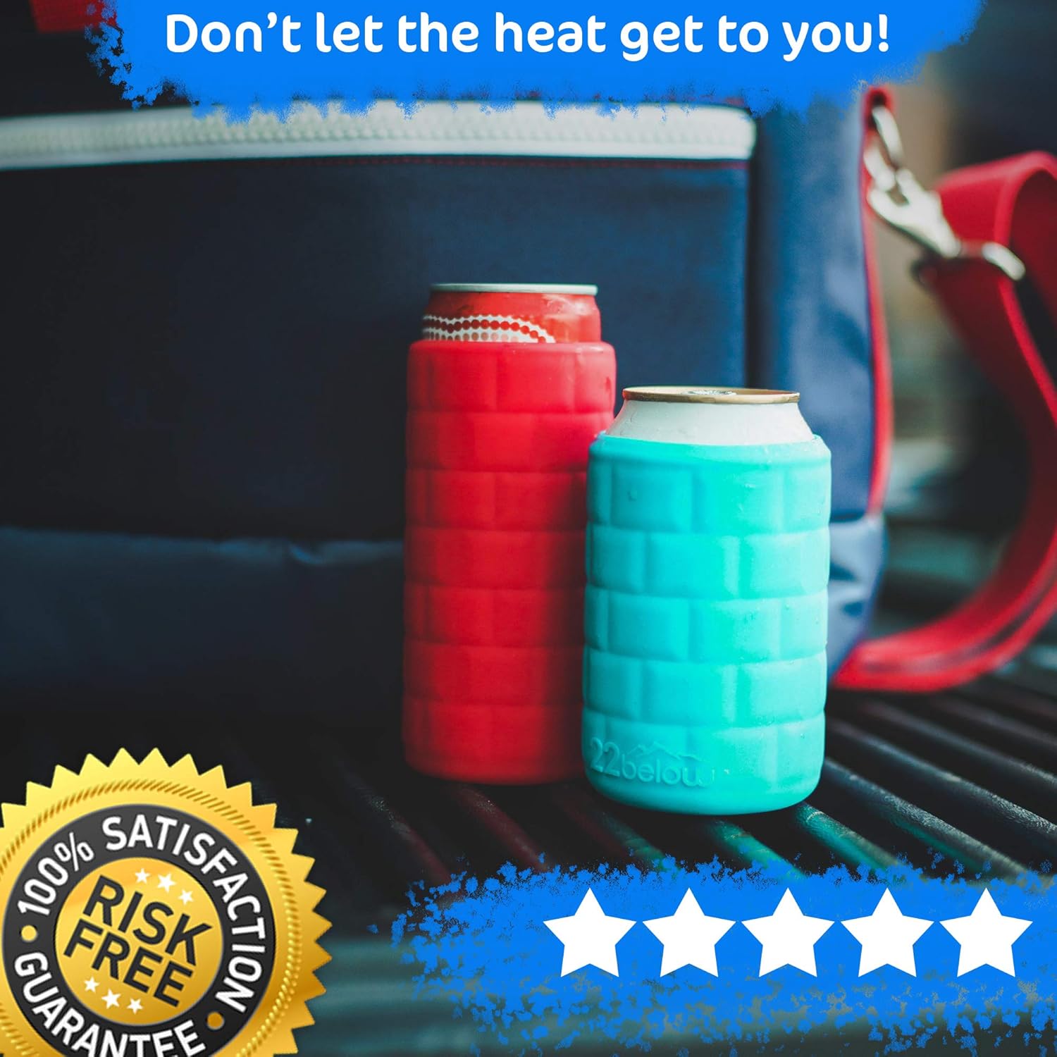 22below - Slim Can Flexible Soft Touch Silicone Insulated Cooler - Mint: Home & Kitchen