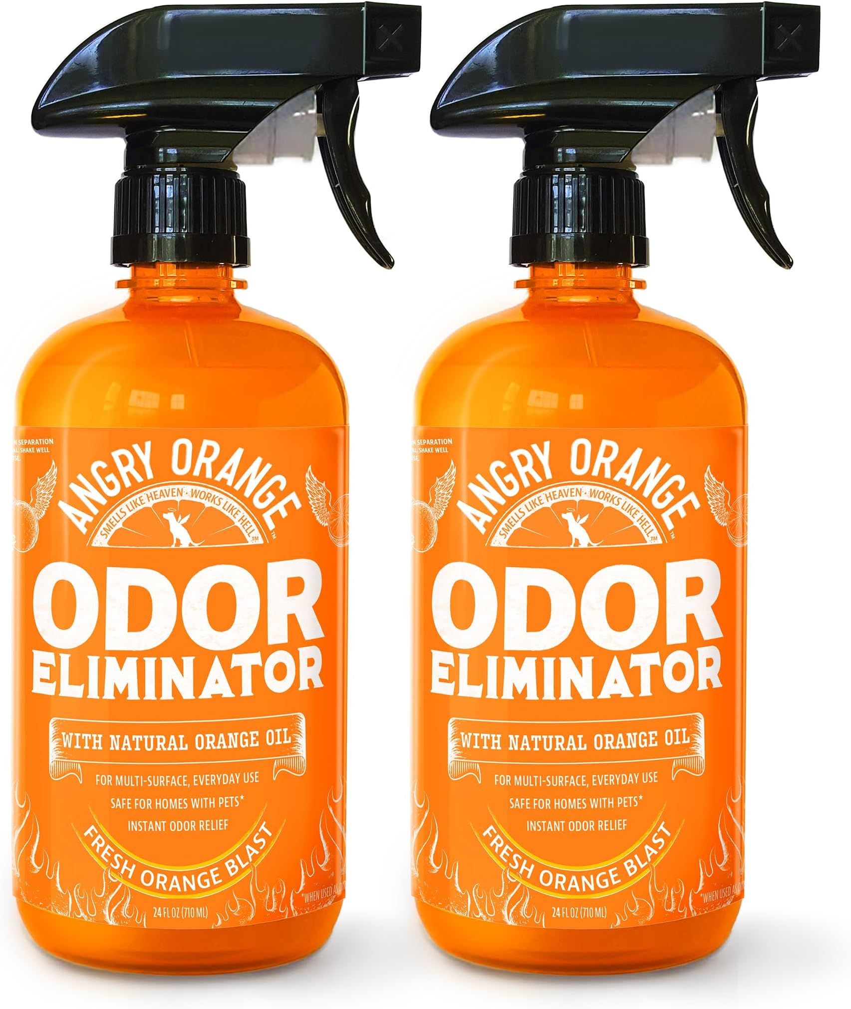Pet Odor Eliminator for Strong Odor - Citrus Deodorizer for Strong Dog or Cat Pee Smells on Carpet, Furniture & Indoor Outdoor Floors - 2 Pack - Puppy Supplies