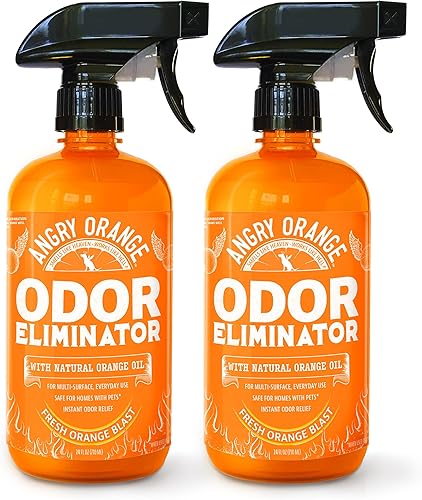 Vista 11 de ANGRY ORANGE Eliminador de olores de mascotas para orina de perros y gatos, manchas de alfombras y olores fuertes, limpiador de cítricos con aceite