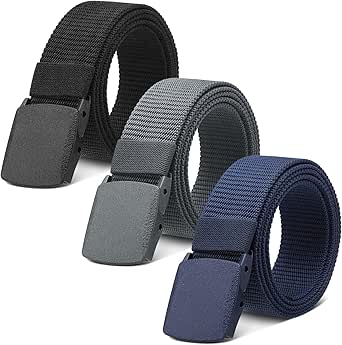 Lot De 4 Ceintures Tressées En Nylon Pour Homme - 150 Cm, Sans Boucle Ni Trous, Réglables - Pour Travail, Voyage, Quotidien