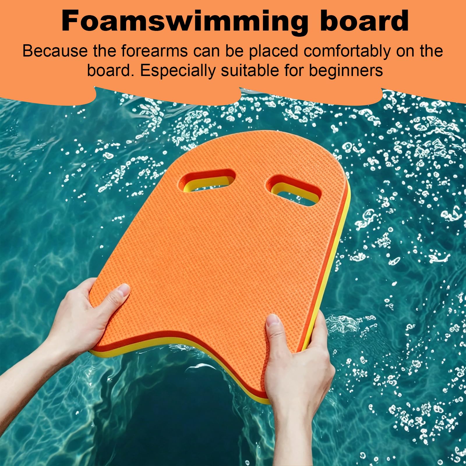 Planche de natation unisexe de qualité supérieure - Aide à la natation - Avec poignées - En mousse PE - Équipement d'entraînement de natation - Planche de natation pour exercices de natation et