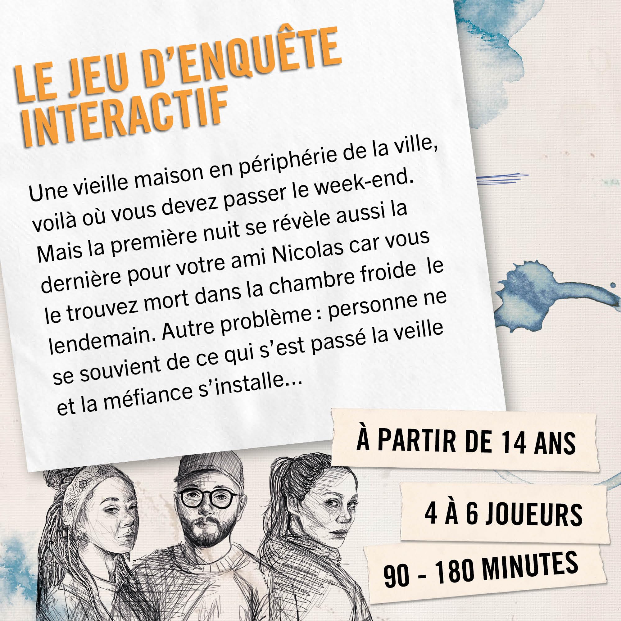 Hidden Games Hangover - Meurtre entre amis - Le jeu d'enquête interactif - Française - Jeu réaliste et interactif d'enquête criminelle, jeu de détective passionnant, jeu d'escape room