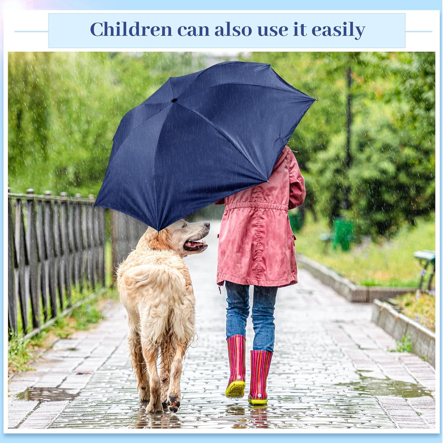 Silkfly Folding Umbrella Bulk Windproof Portable Lightweight Travel Mini Umbrella for Rain UV Sun 37.8 inches