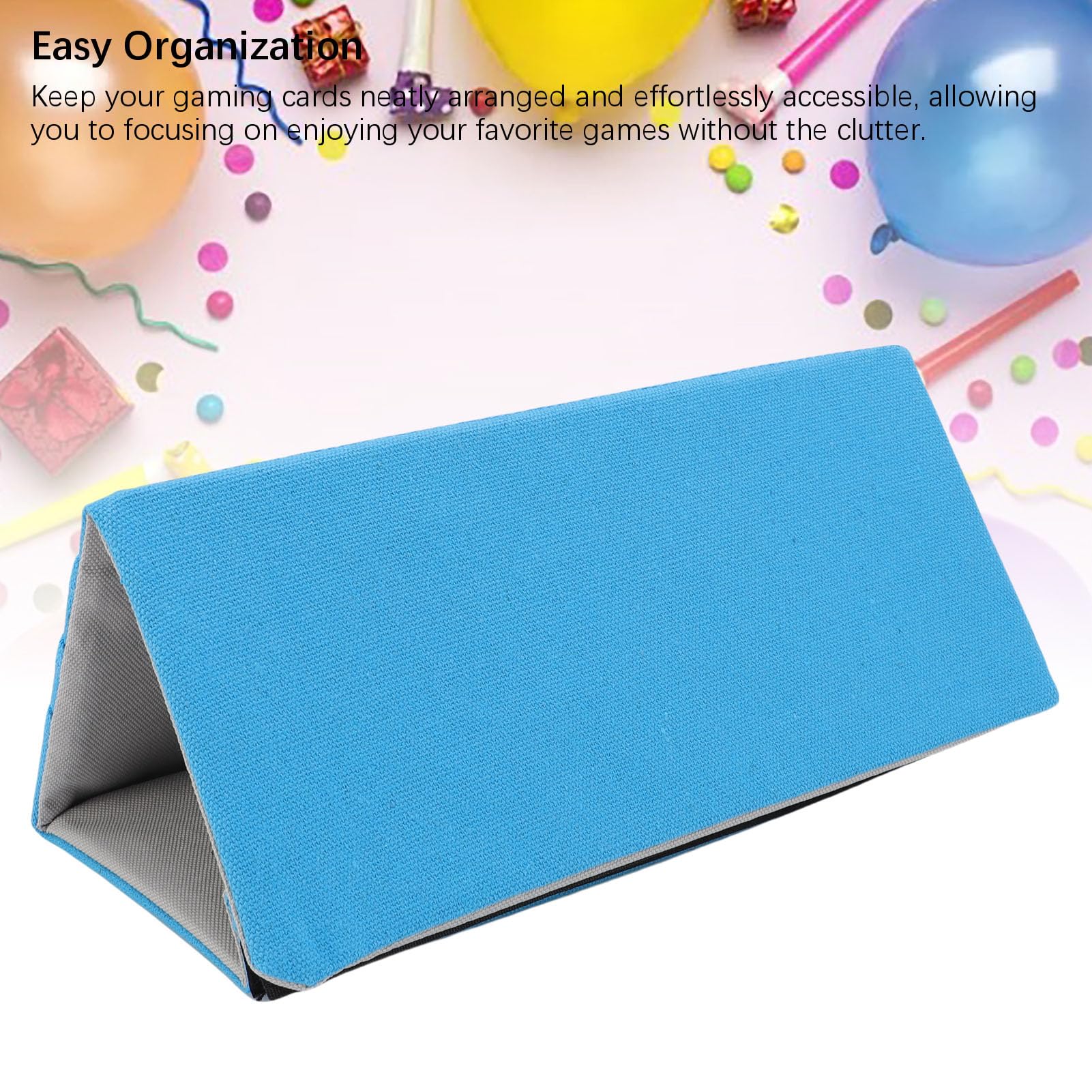 Aqur2020 Poker Card Holder Card Storage Rack, Multi Layered Foldable with Sturdy Canvas Oxford Fabric for Tabletop Gaming Accessories (Blue)