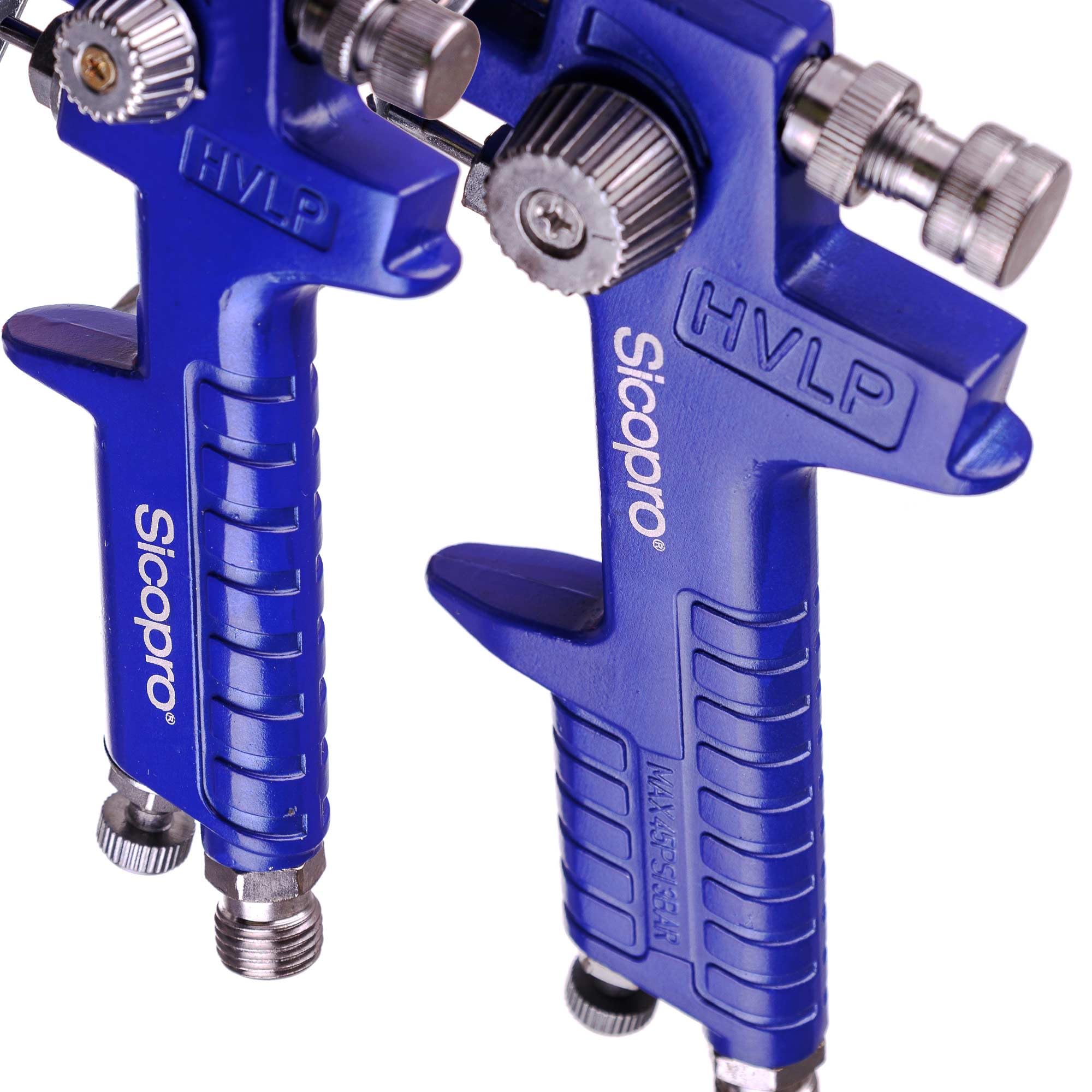 HVLP 0,8 1,4 1,7 mm 2 x H-827 + H-2000P pistola a spruzzo con valigetta in alluminio