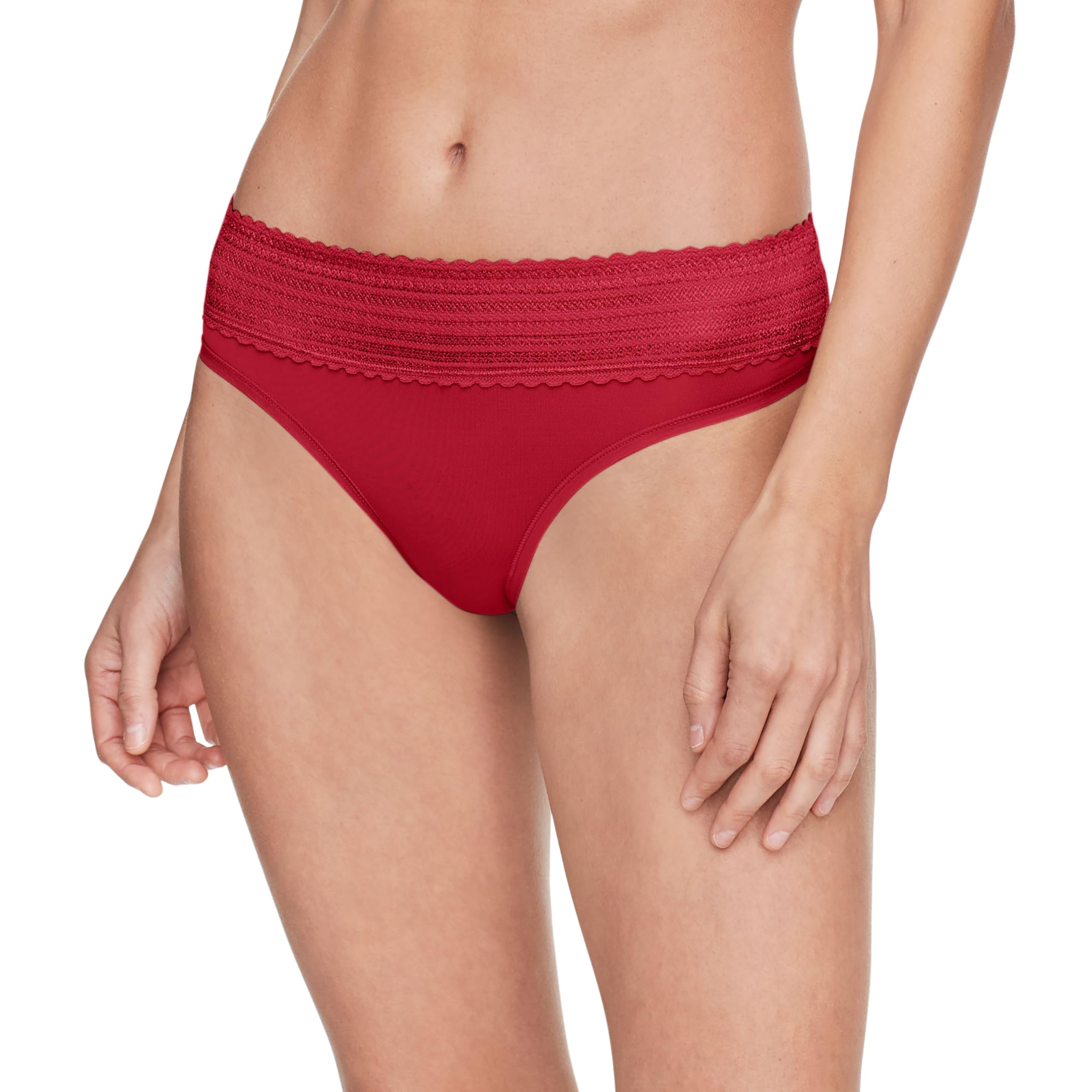 Warner's Warners No Pinching No Problems Dig-Free Comfort Waistband Lace Thong Rx5101p Slip a Tanga Donna (Pacco da 1)