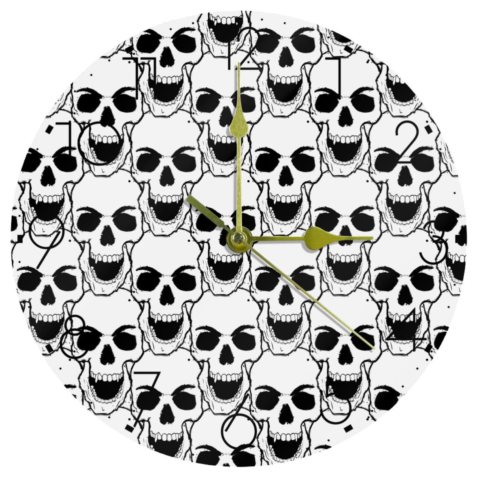 Horloge murale acrylique ronde de 25,4 cm fonctionnant avec piles pour maison