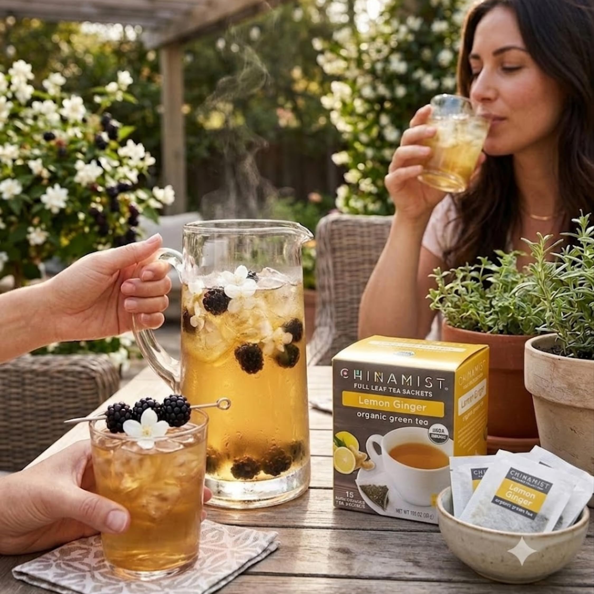 Amazon.com : China Mist Organic Green Tea, Lemon Ginger (15 tea