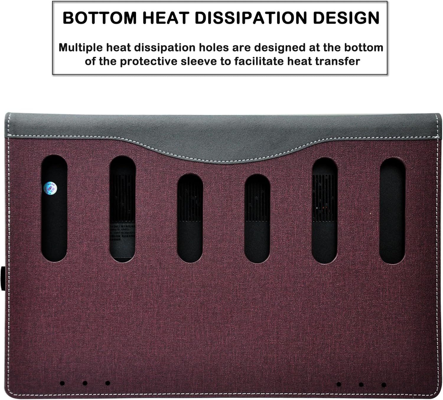 Laptop Cover Case for HP 240 14 inch G10 & for HP 245 14 inch G10 Notebook PC Sleeve,PU Leather Detachable Protective Case Bag Accessories (Burgundy)