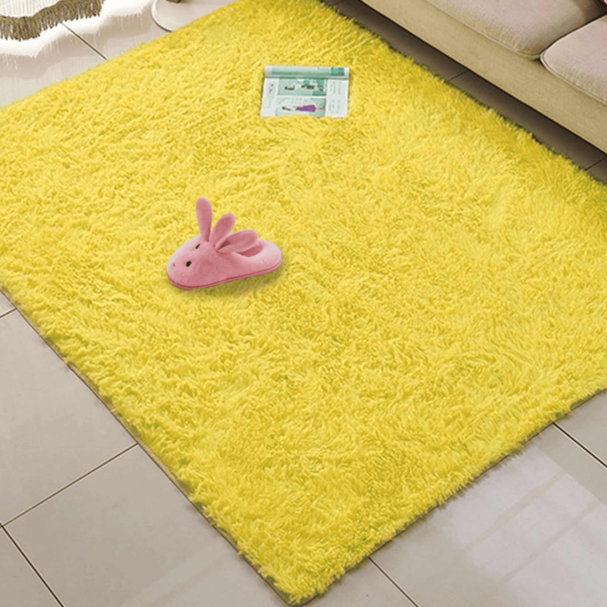 Tapis de couloir grand format 290x300 isolant phonique tapis jaune doux