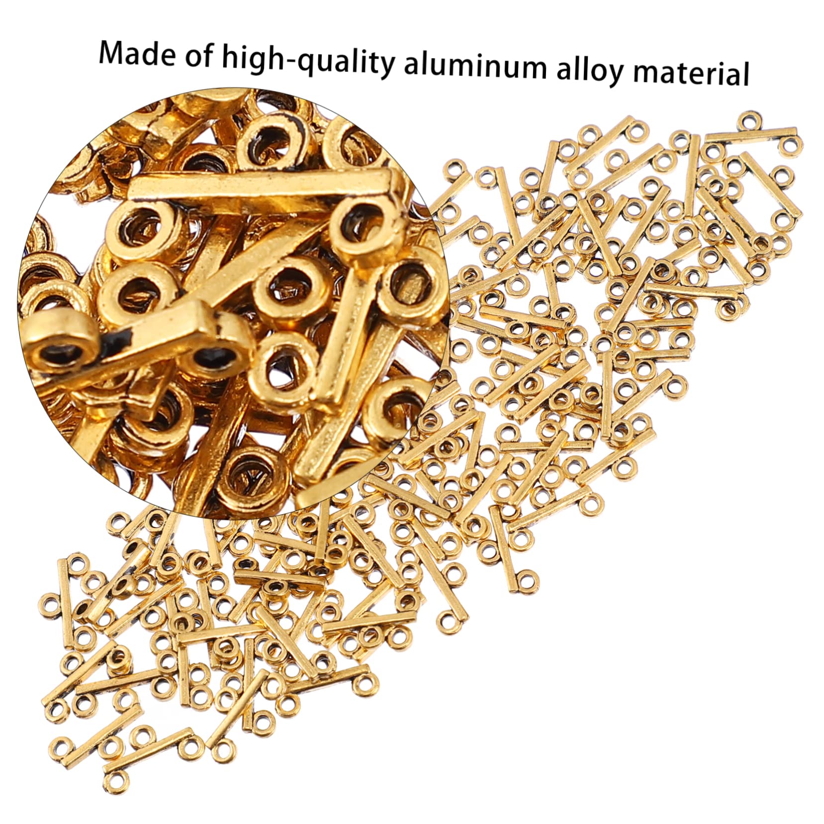 NUOBESTY 300stücke Schmuckverschluss Doppelreihige Karabinerverschlüsse Für Halsketten Und Armbänder Robuste Kettenverbinder Antikgold Langlebig Und Leicht Für Handgefertigten Schmuck