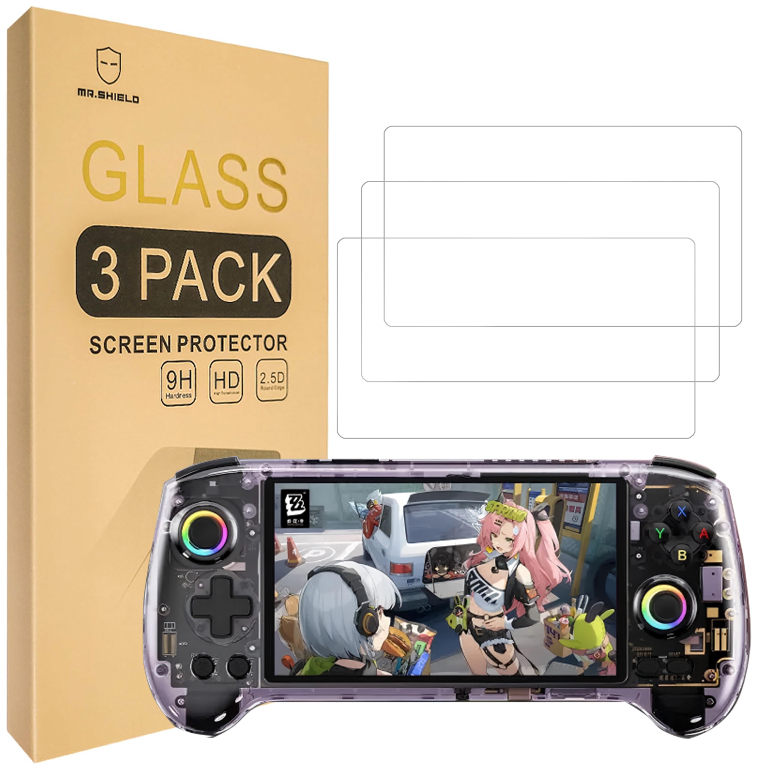 Mr.Shield 3-Pack Tempered Glass Screen Protector for ANBERNIC RG557