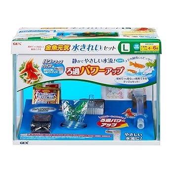 Amazon | ジェックス ガラス 金魚元気 水きれいセット L | GEX
