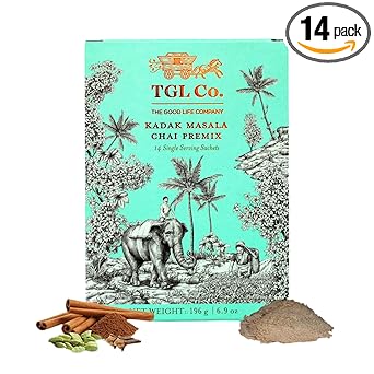 TGL Co. Kadak Masala Instant Chai Premix | Instant Tea | Masala Chai | Bold & Aromatic Spiced Tea| Convenient Desi Chai| Perfect for Travel & On-the-Go - image, photos