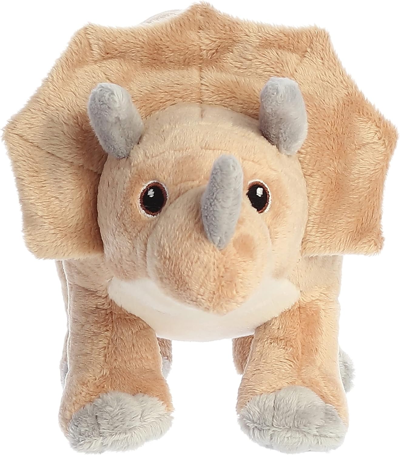 Aurora® Eco-Friendly Eco Nation™ Triceratops Stuffed Animal - Environmental Consciousness - Recycled Materials - Brown 12.5 Inches