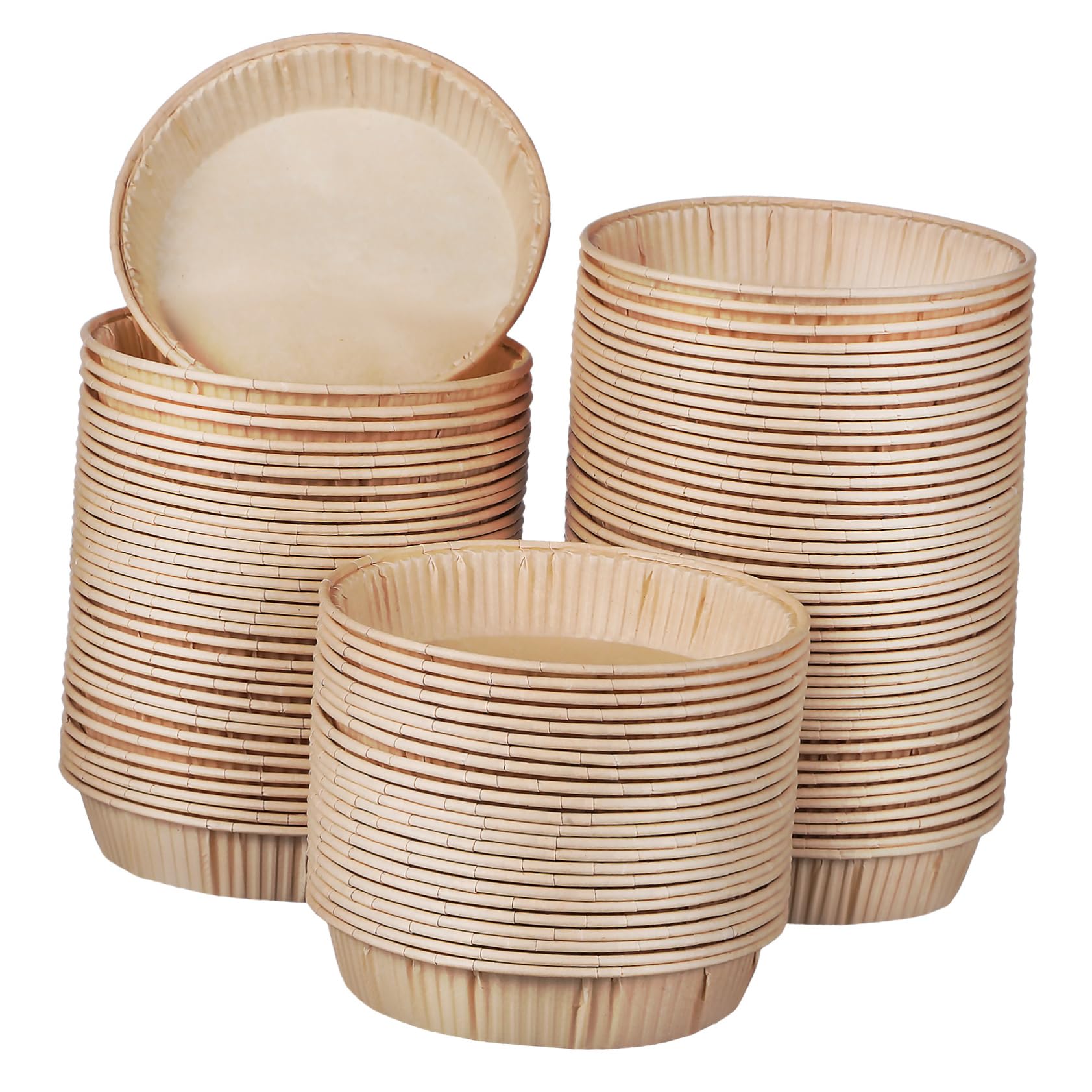 SOLUSTRE Mini Tart Pans for Baking 4 Inches Round Non-stick Safe for Oven Microwave Ideal for Home Professional Use