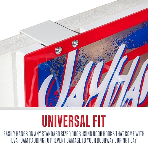 Miniatura 5 de Franklin Sports NCAA - Aro de baloncesto sobre la puerta, aro de baloncesto para interiores con baloncesto para niños, mini aro para dormitorio +
