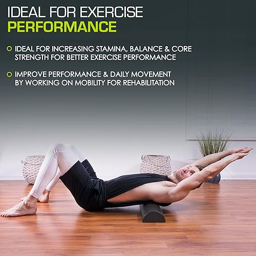 Miniatura 5 de ProsourceFit Rodillos de espuma de alta densidad de 36 pulgadas de largo. Masajeador atlético firme de cuerpo completo para estiramiento de espalda,