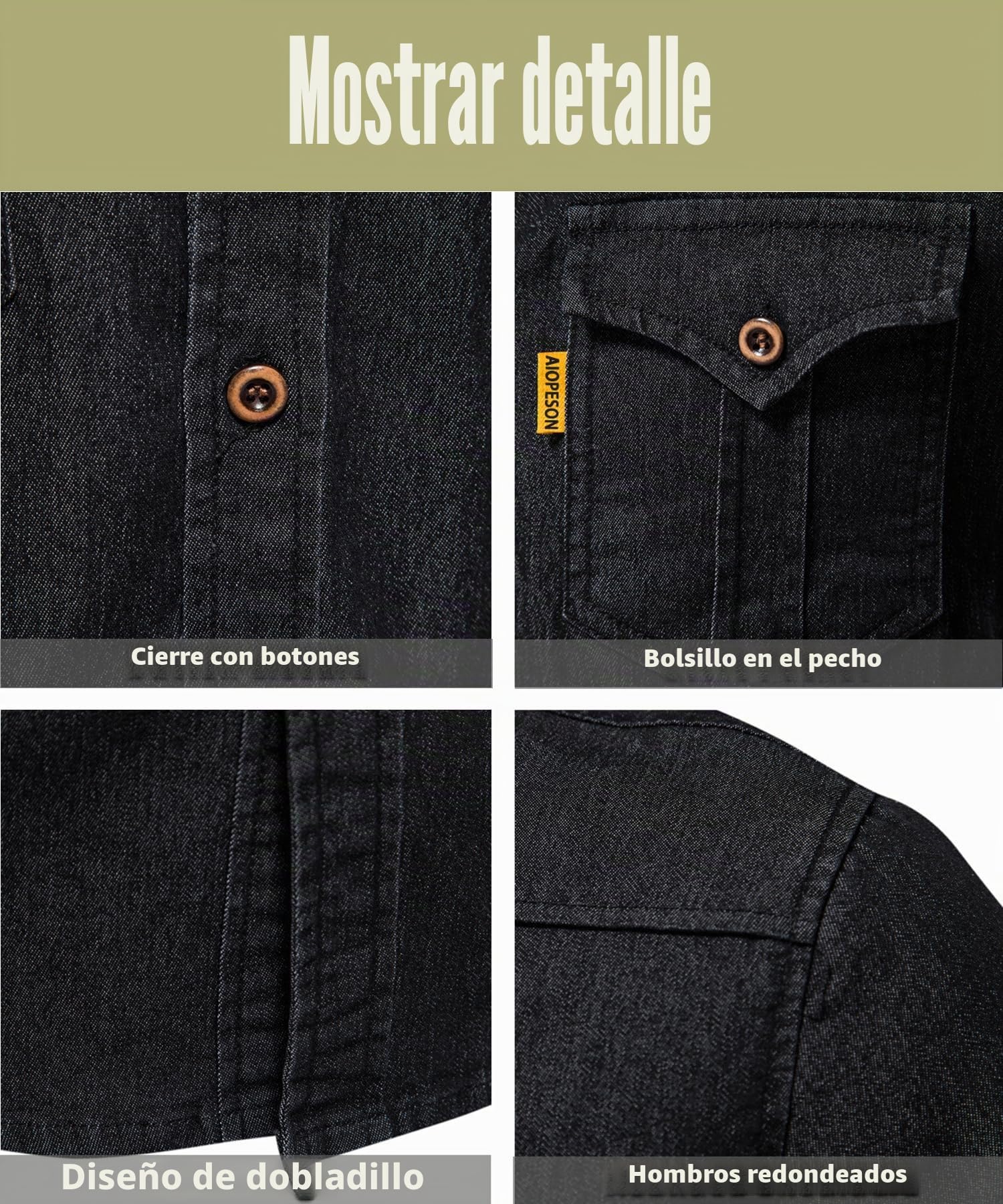 Camisa de Denim para Hombre Camisas de Lino Casual Ajuste Delgado Camisa de Mezclilla Coton Business Casual Camisas Manga Larga Cuadros Camisas
