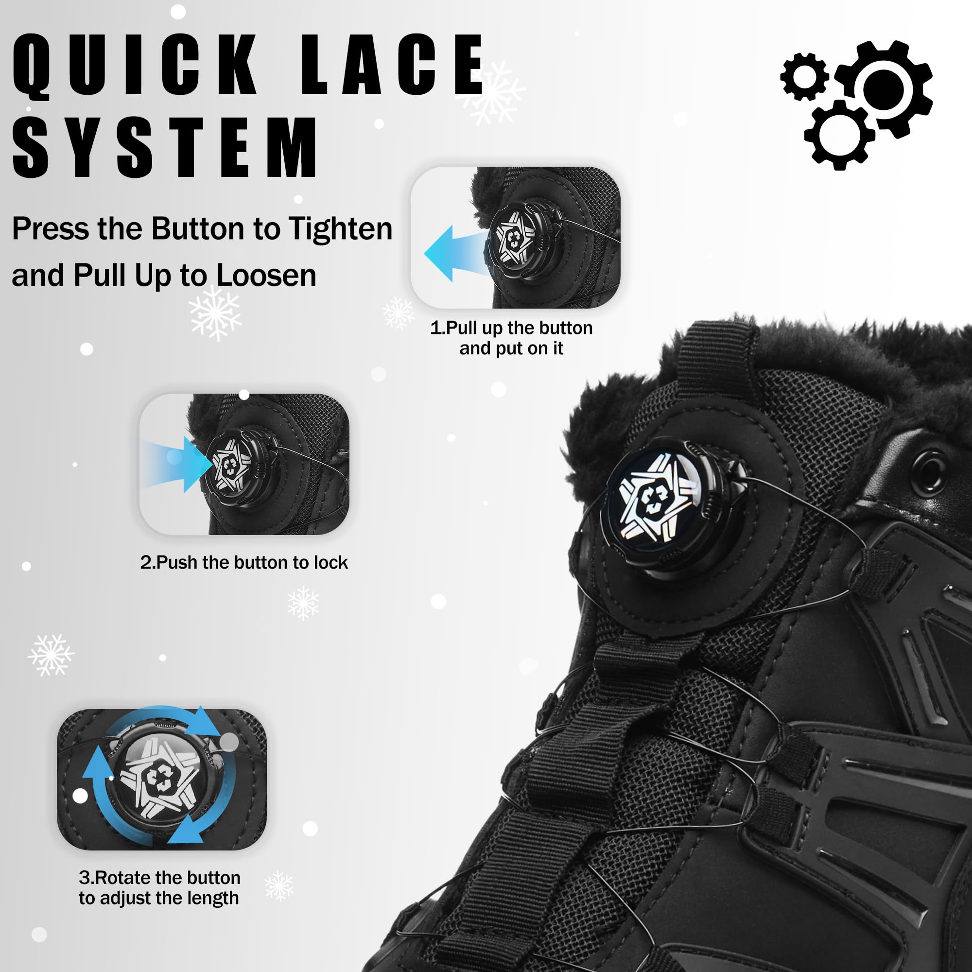 Botas de Seguridad para Hombre Mujer Invierno Impermeable Botas de Trabajo con Punta de Acero Colchón de aire Zapatos de Seguridad de Caña Alta Ligeras 36-47 EU