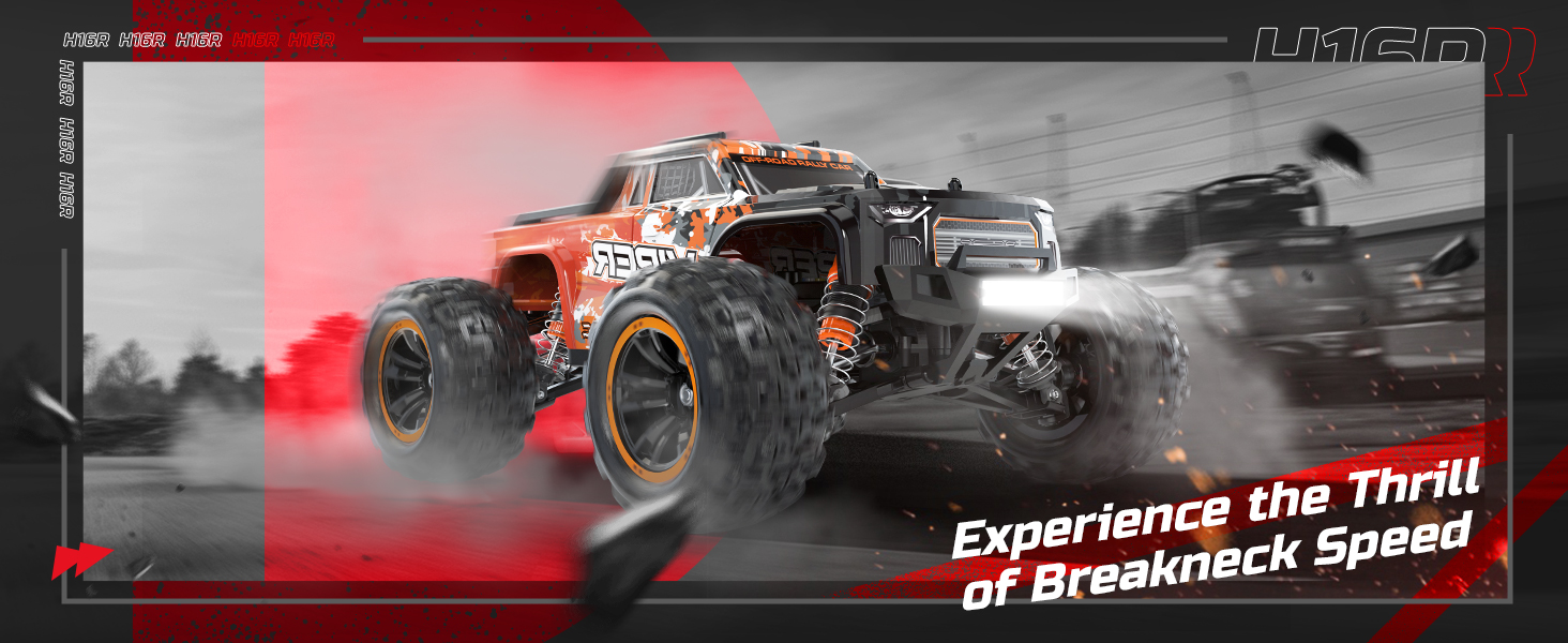 DEERC Brushless RC Truck, 45KM/H High-Speed RC Car for