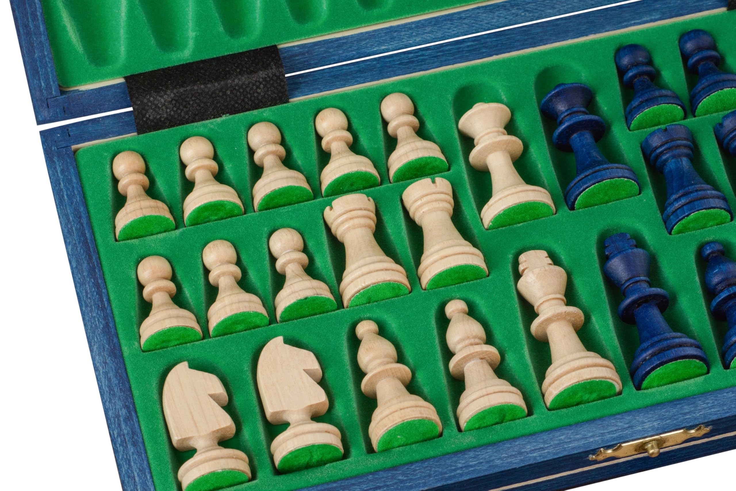 Magnetisches Reiseschach Blau, 27 cm