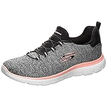 Skechers Donna Summits Quick Getaway Scarpe da ginnastica, Black Coral, 36.5 EU
