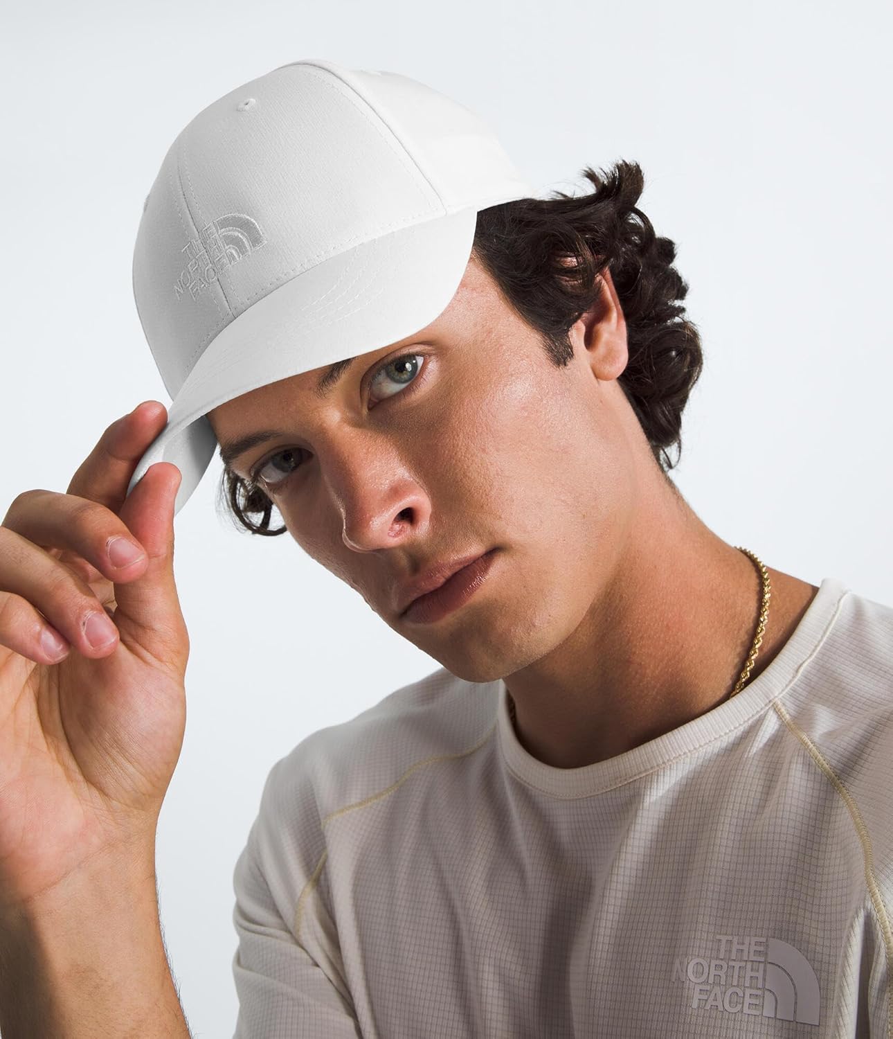 The North Face 66 FlashDry Hat - Classic Fit, Sweat Wicking Baseball Cap for Men & Women, Perfect for Hiking & Running, TNF White/TNF White, One Size