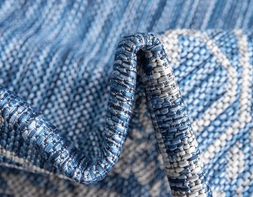 Miniatura 7 de Unique Loom - Alfombra de centro, Polipropileno, Azul