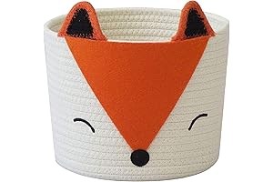 Orange Fox Storage Basket - Woodland Nursery Decor