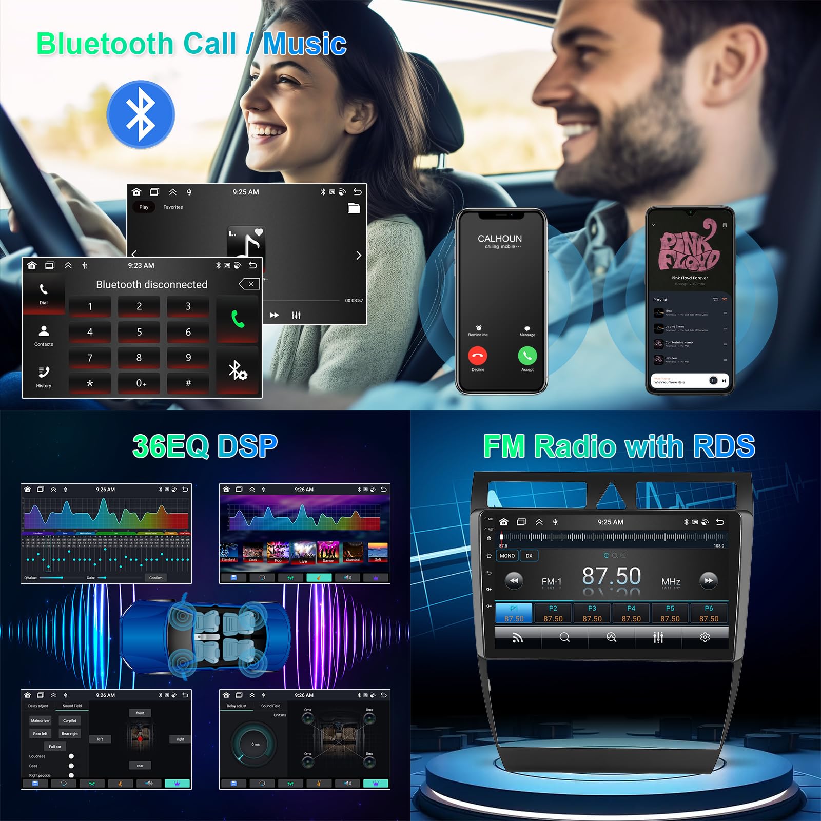 8 Core 4G+64G Autoradio für Audi A6 C5 1997-2004 S6 1999-2004 RS6 2002-2006,Hodozzy 9 Zoll IPS Touchscreen Navi mit Carplay Android Auto,2 DIN Radio Android Bluetooth DSP WiFi FM RDS Rückfahrkamera